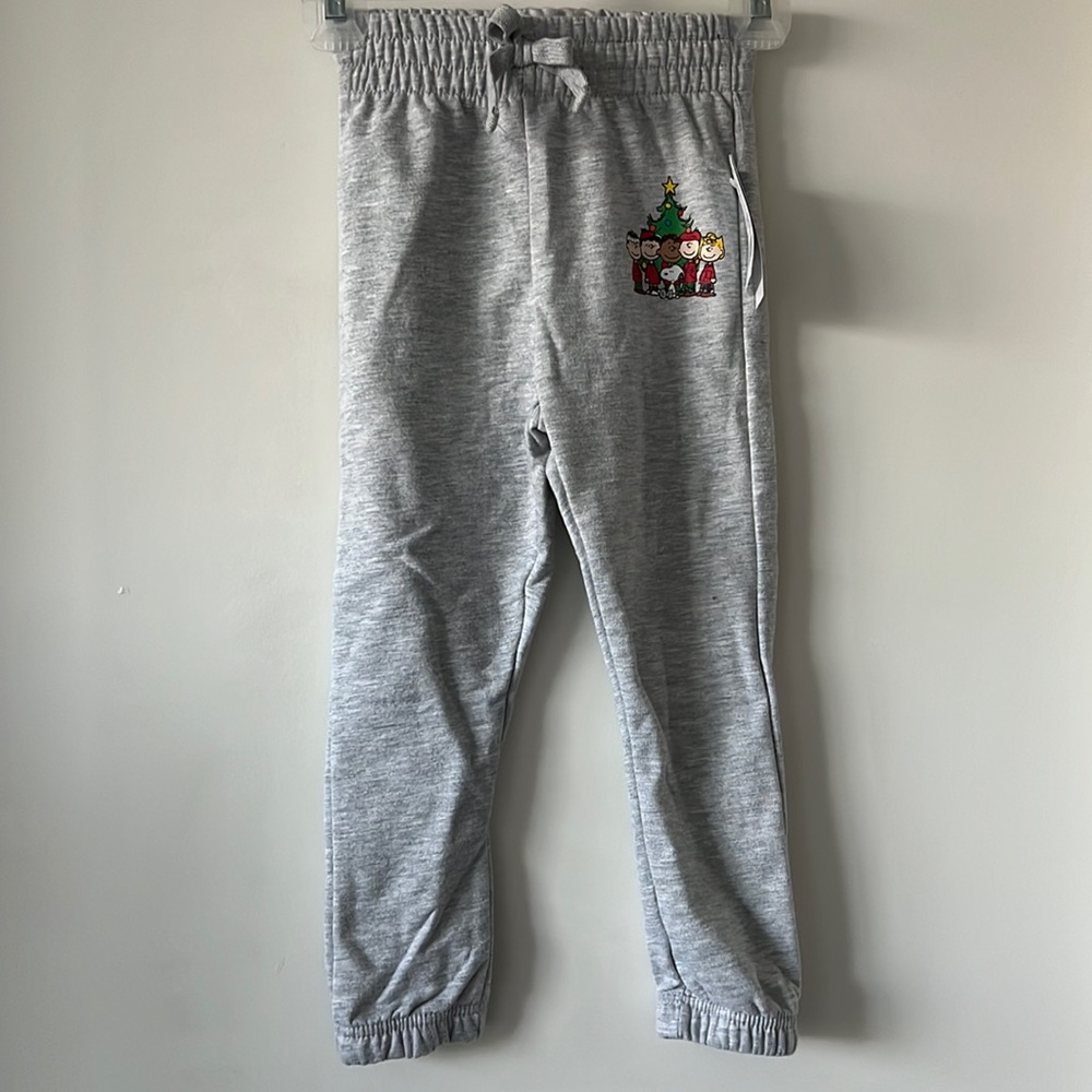Peanuts Gray Christmas Sweatpants